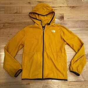 The North Face Teen Glacier Full Zip Fleece Hoodie Summit Gold Size XL (14/16)